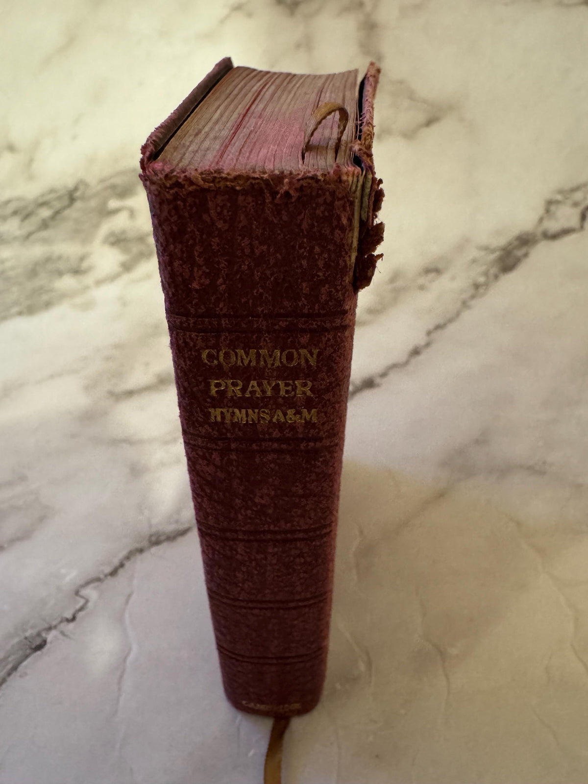 Antique Book of Common Prayer 1916 Leather Bound Church of England Vintage Christian Prayer Book Gift - Ref x612