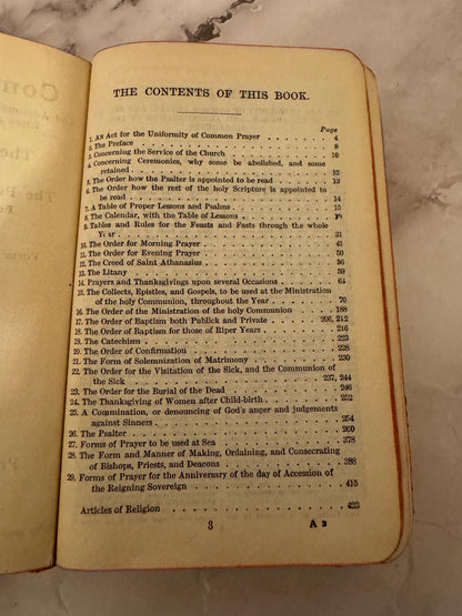 Antique Book of Common Prayer Oxford Mini Pocket Bible 1913 - Ref X617