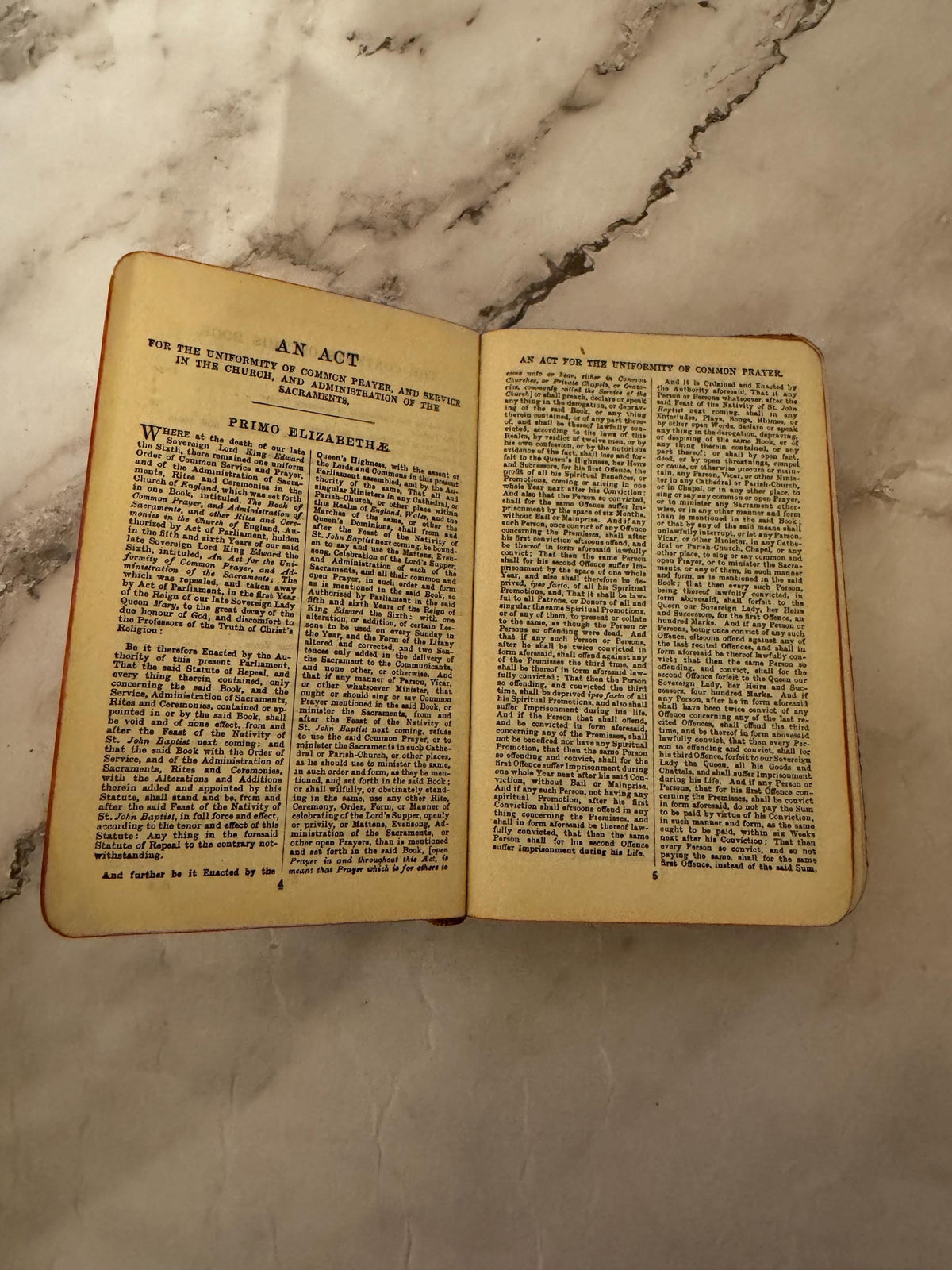 Antique Book of Common Prayer Oxford Mini Pocket Bible 1913 - Ref X617