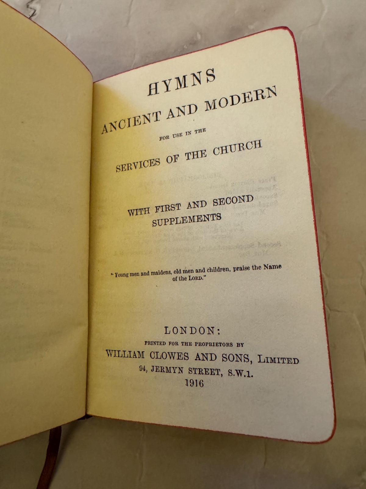 Antique Book of Common Prayer 1916 Leather Bound Church of England Vintage Christian Prayer Book Gift - Ref x612