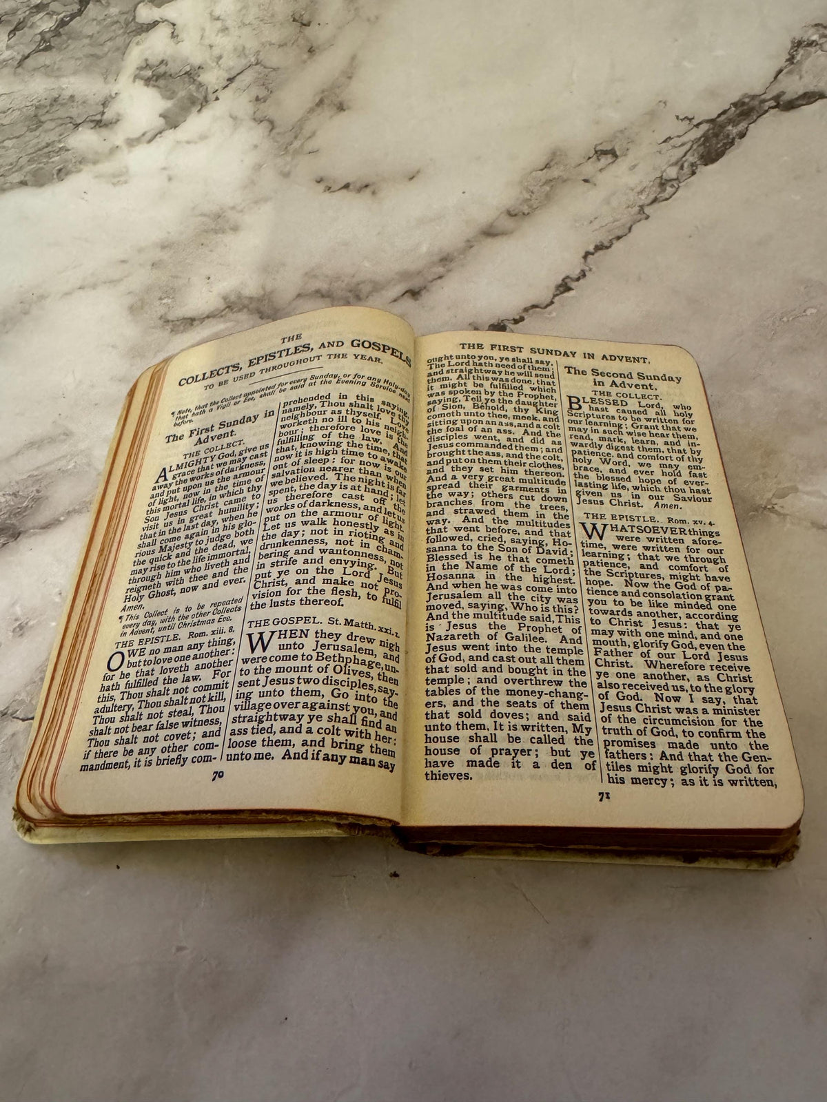 Antique Book of Common Prayer Oxford Mini Pocket Bible 1913 - Ref X617