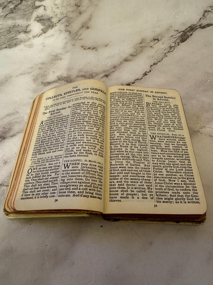 Antique Book of Common Prayer Oxford Mini Pocket Bible 1913 - Ref X617