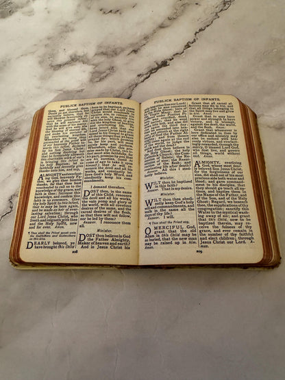 Antique Book of Common Prayer Oxford Mini Pocket Bible 1913 - Ref X617
