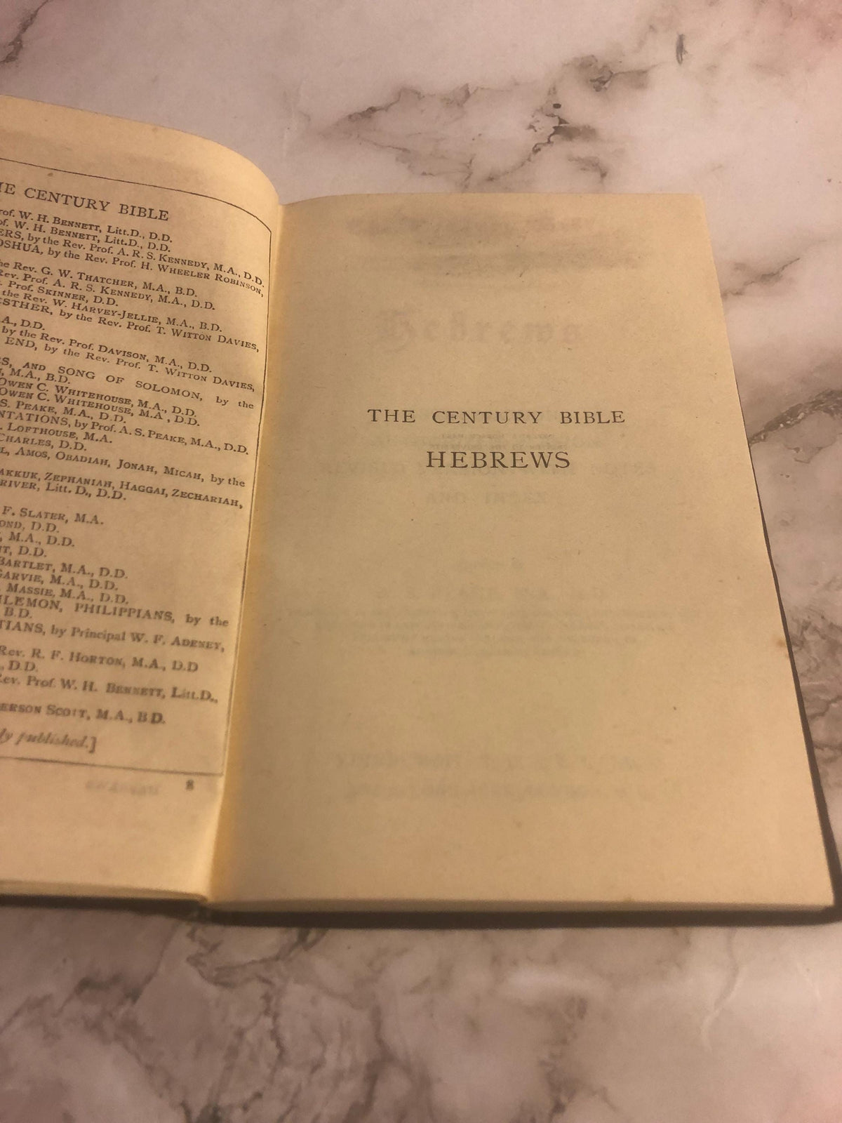 The Century Bible Hebrews book - Ref x468