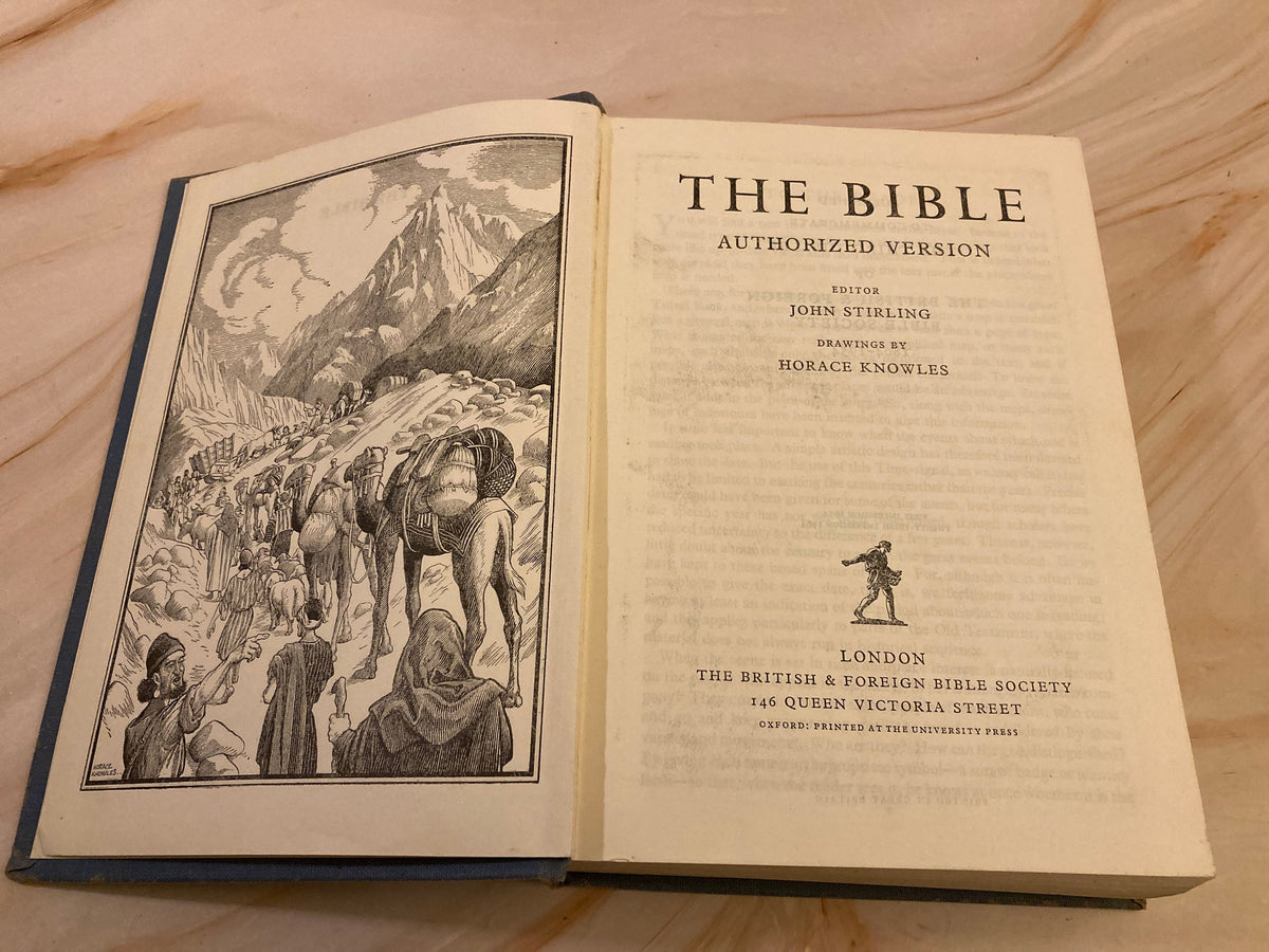 1964 Illustrated Bible – Vintage Picture Bible Authorized Version - (Ref x205)