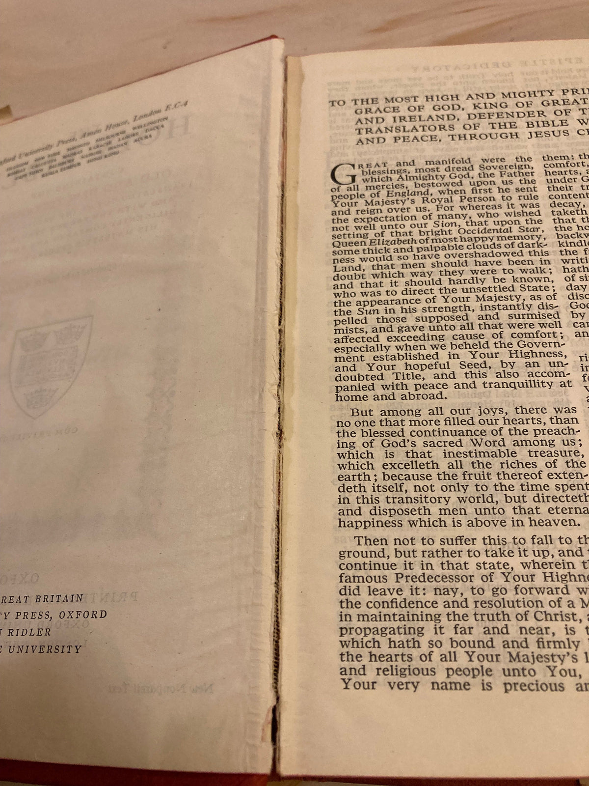 1965 Oxford Holy Bible Nonpareil Edition Compact KJV - (Ref x211)