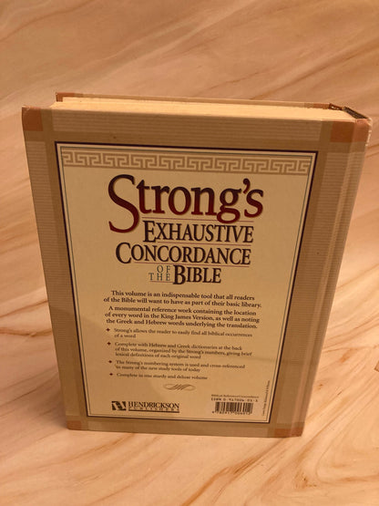 Strong’s Exhaustive Concordance of the Bible by James Strong - (Ref X43)