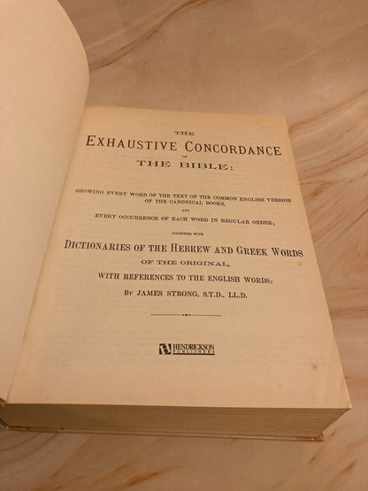 Strong’s Exhaustive Concordance of the Bible by James Strong - (Ref X43)