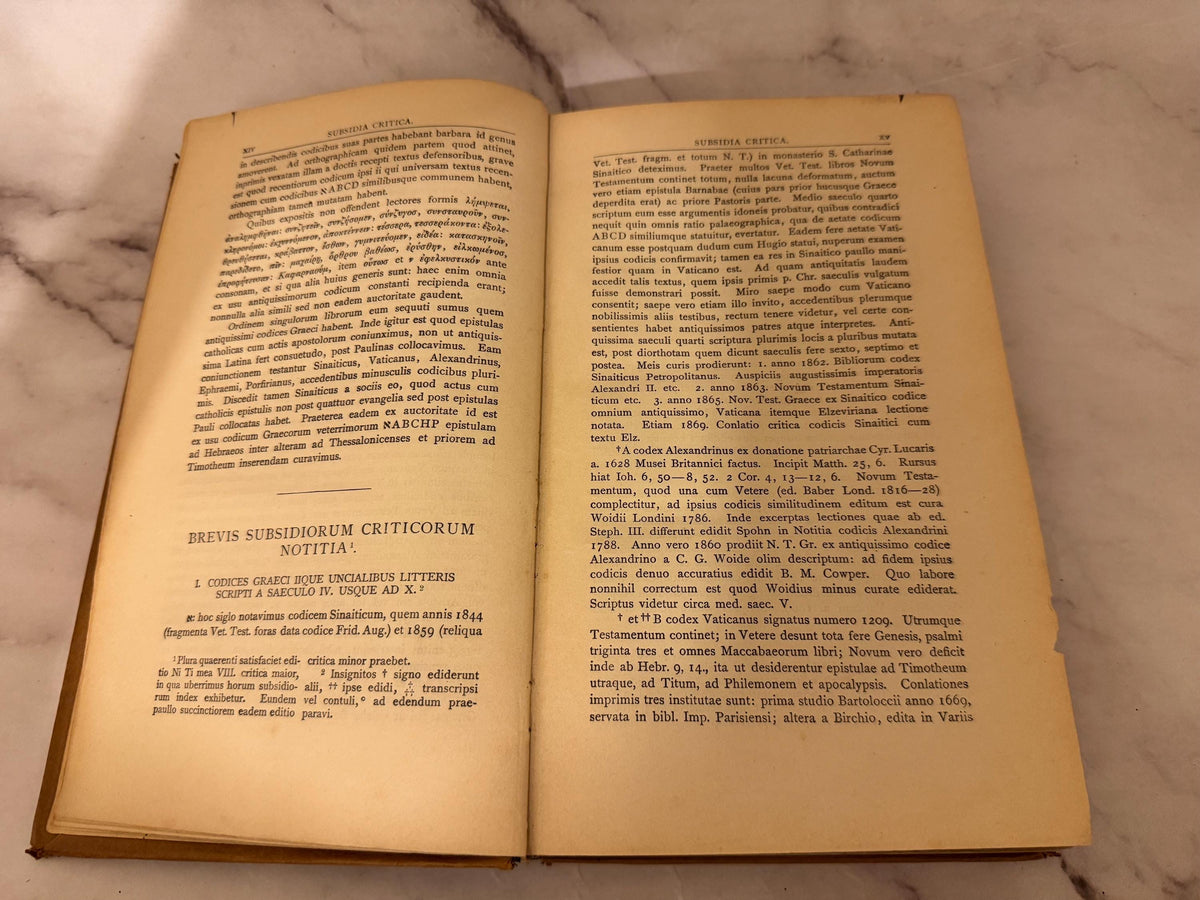 1889 Greek New Testament Tischendorf Edition Novum Testamentum Graece - Ref x532