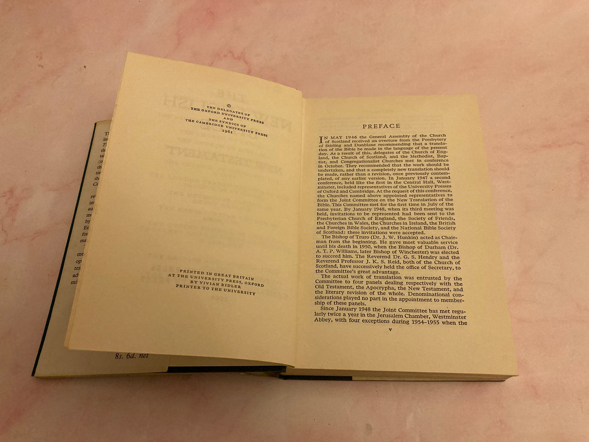 New English Bible New Testament Vintage Christian Bible Cambridge Bible - Ref x196