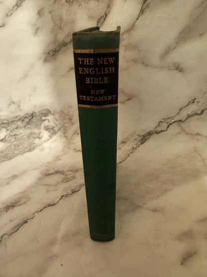 Vintage 1961 New English Bible – New Testament – Oxford/Cambridge – Green Hardcover – Antique Christian Book - Ref x587