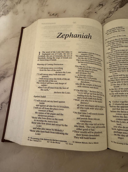 1994 NIV Bible with 1963 Church Wedding Pamphlet Vintage Christian Keepsake Gift - Ref x582
