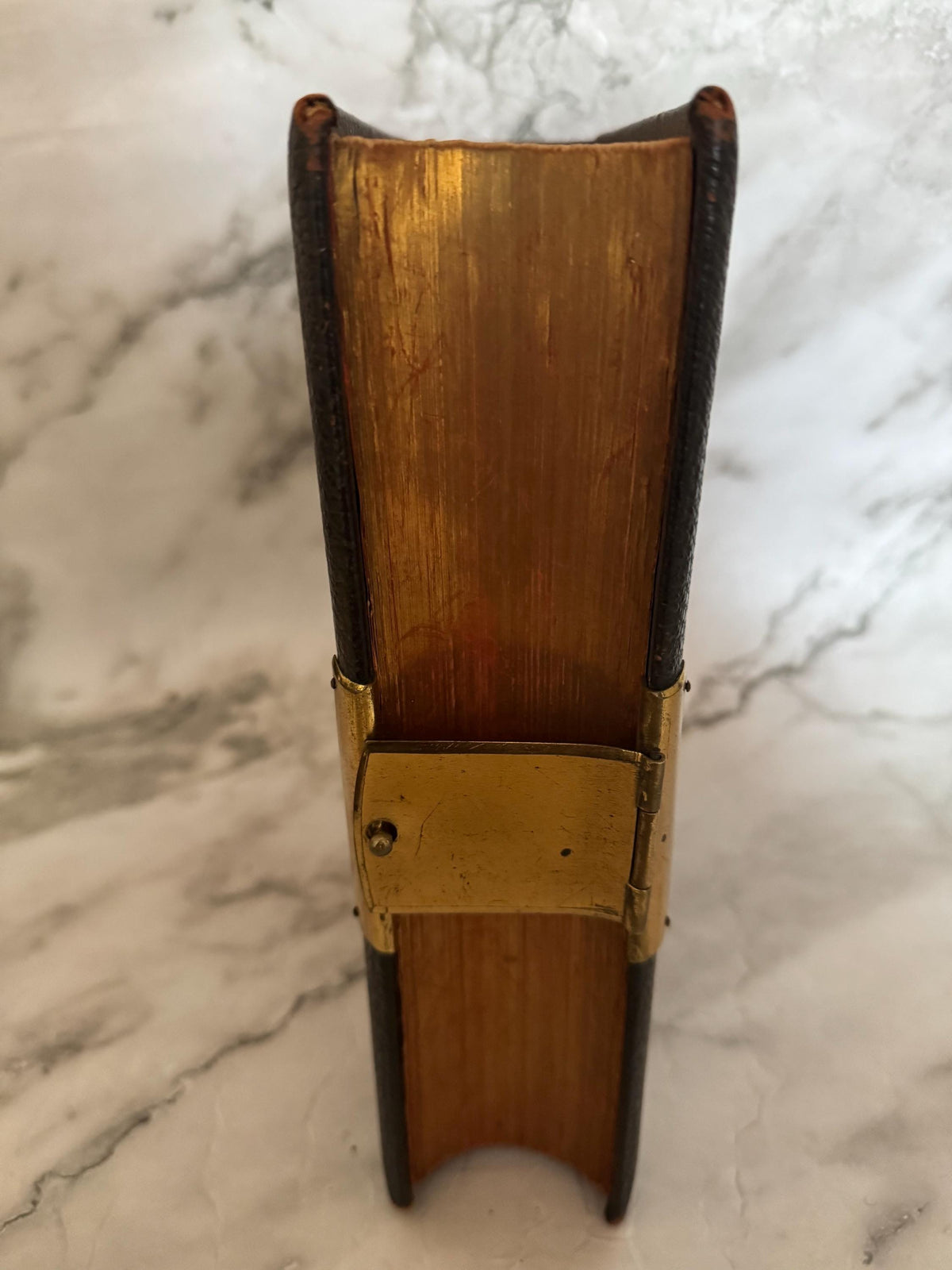 1880 Antique Holy Bible Large Victorian Leather Bound Brass Clasp 900 Illustrations - Ref x749