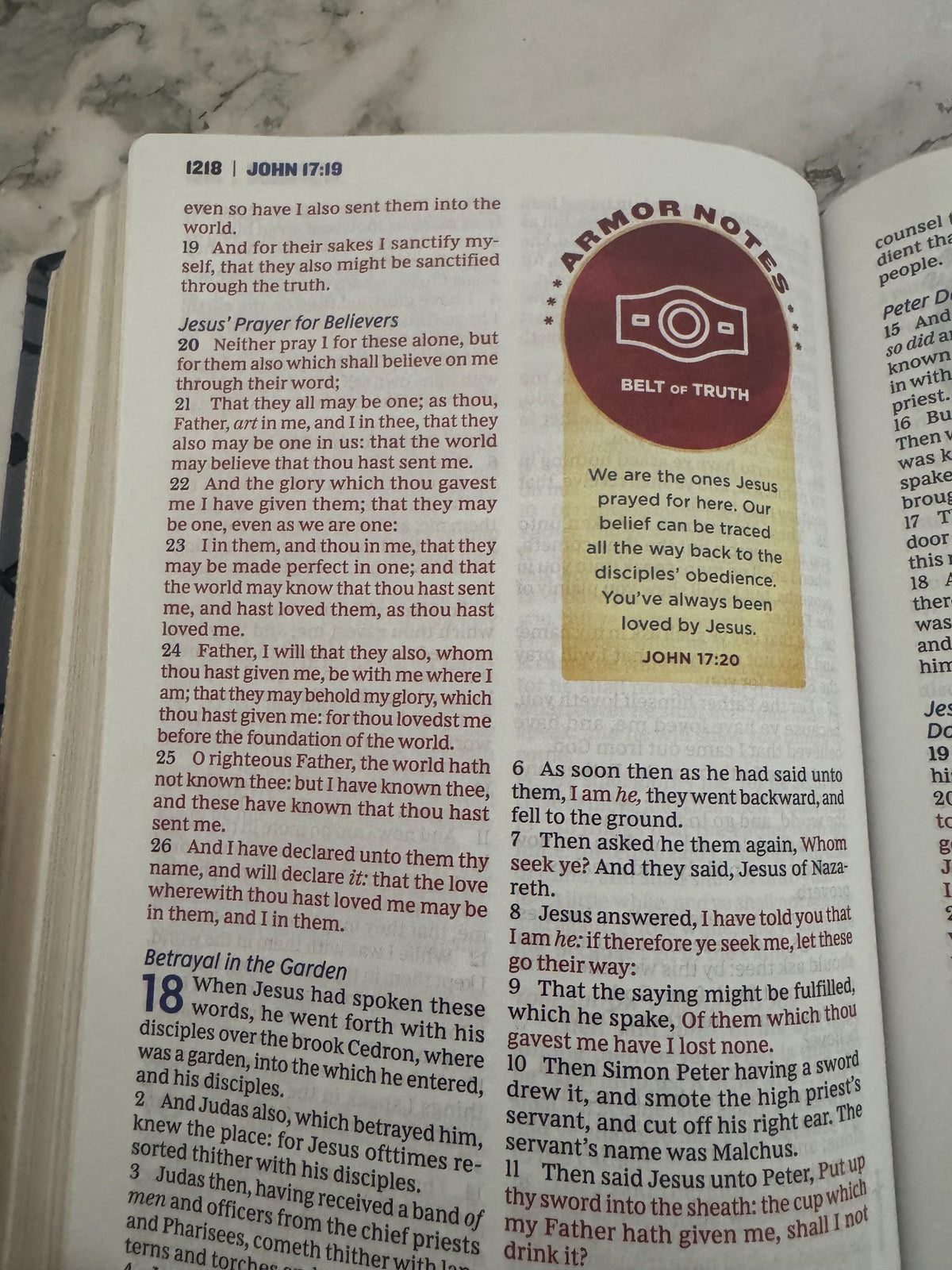 Armor of God Bible KJV Thomas Nelson Leathersoft Blue Gray - Red x747