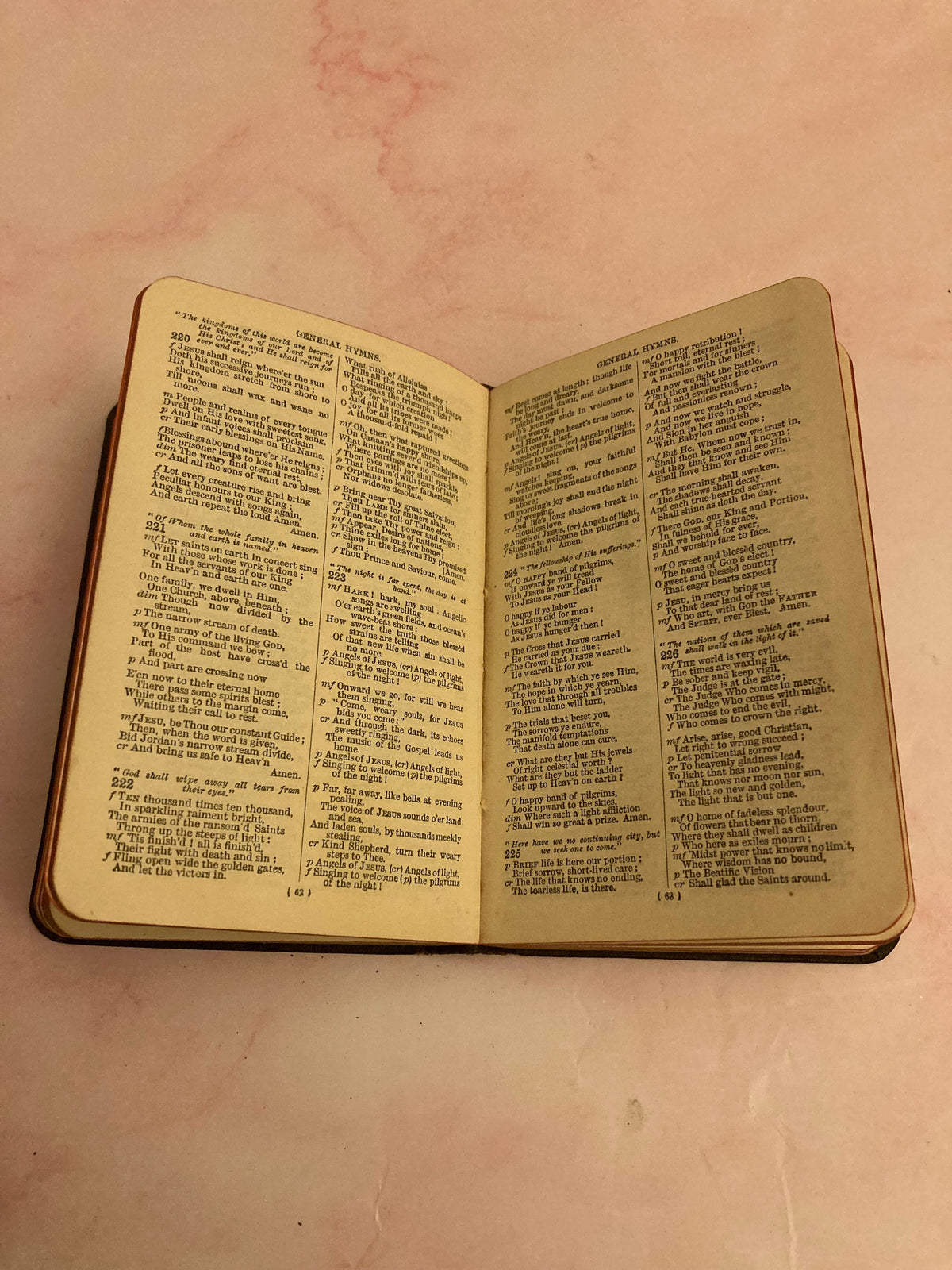 Antique Church Hymn Book – Book of Common Prayer & Hymns – Anglican Prayer Book - (Ref x192)