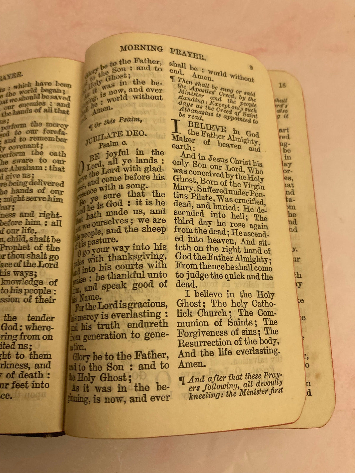 Antique Church Hymn Book – Book of Common Prayer & Hymns – Anglican Prayer Book - (Ref x192)