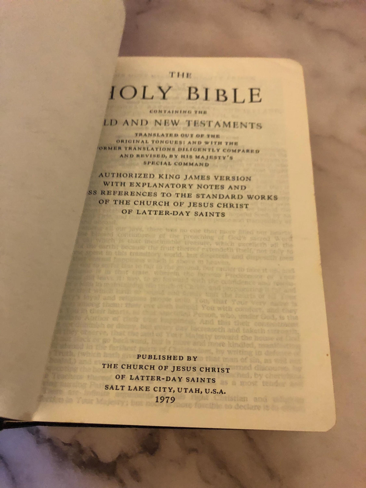 1979 KJV Bible Latter Day Saints Vintage Bible Christian Bible LDS Bible - Ref x370