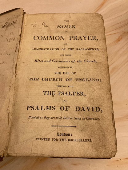 Vintage Book of Common Prayer Church of England Anglican Prayer Book Antique Religious Book - (Ref x184)