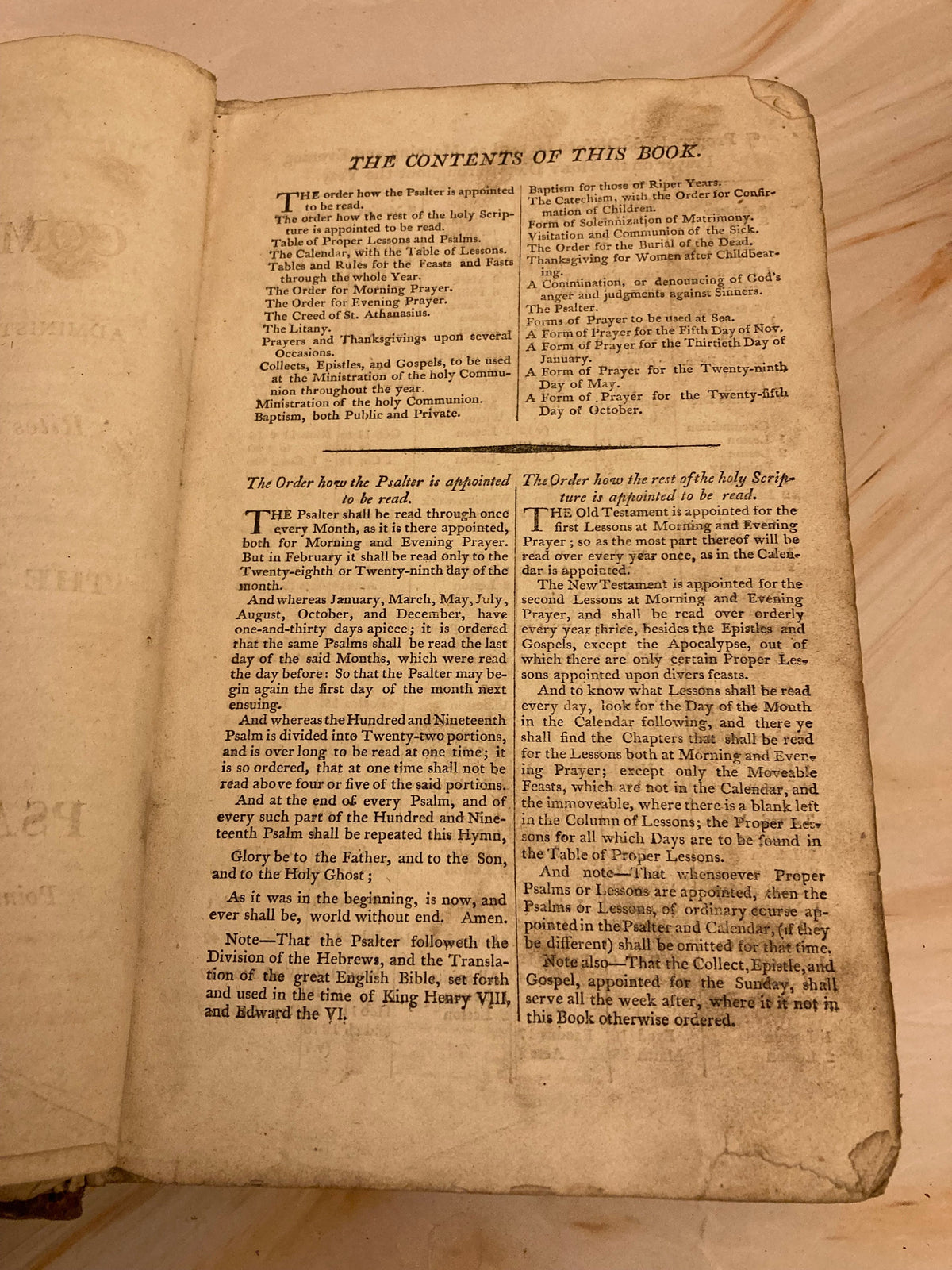 Vintage Book of Common Prayer Church of England Anglican Prayer Book Antique Religious Book - (Ref x184)