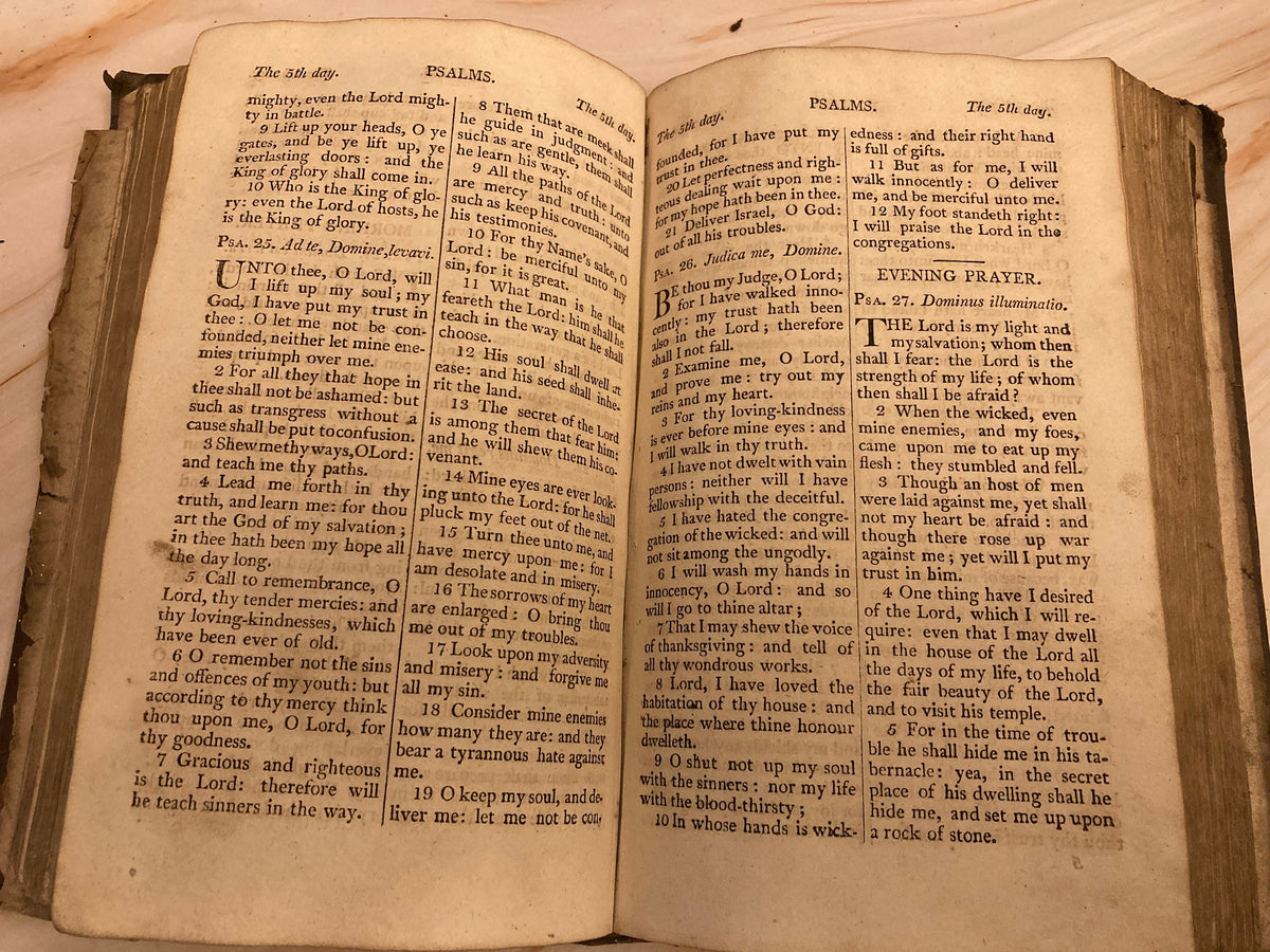 Vintage Book of Common Prayer Church of England Anglican Prayer Book Antique Religious Book - (Ref x184)