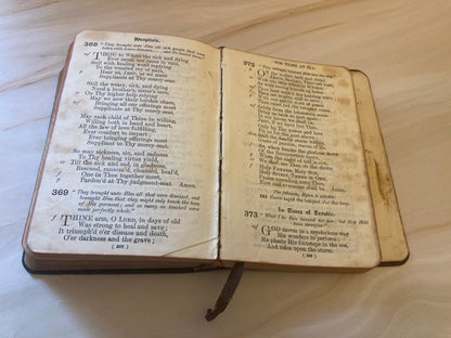 Antique Church Hymn Book 1800s Common Prayer Hymns Anglican Vintage Religious Book - (Ref X110)