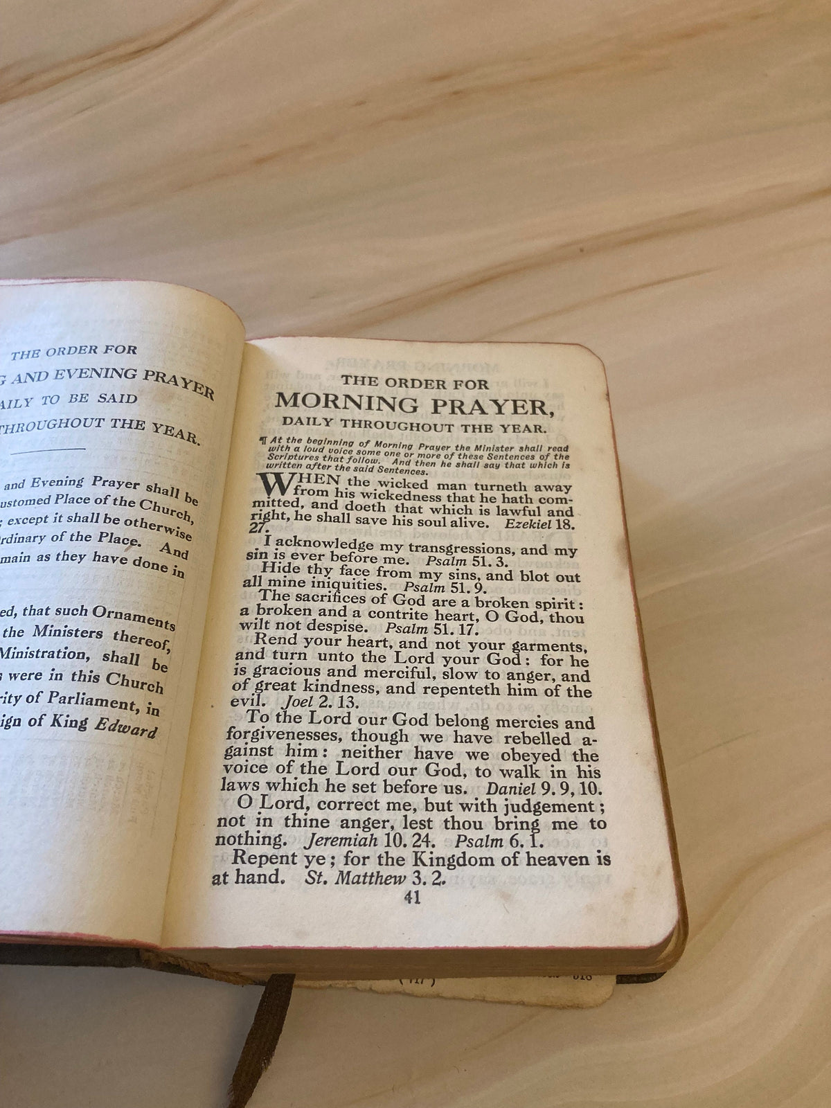 Antique Church Hymn Book 1800s Common Prayer Hymns Anglican Vintage Religious Book - (Ref X110)