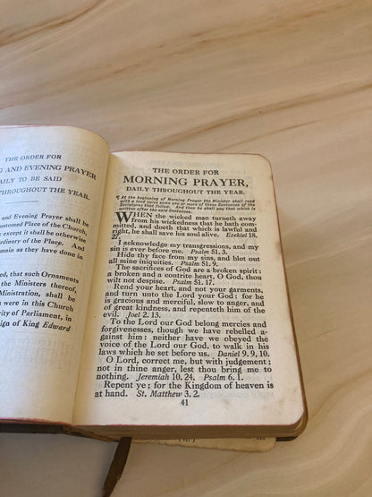 Antique Church Hymn Book 1800s Common Prayer Hymns Anglican Vintage Religious Book - (Ref X110)