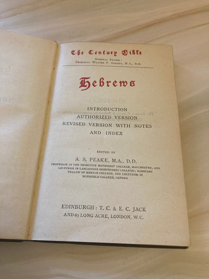 The Century Bible Hebrews Commentary - (Ref X104)