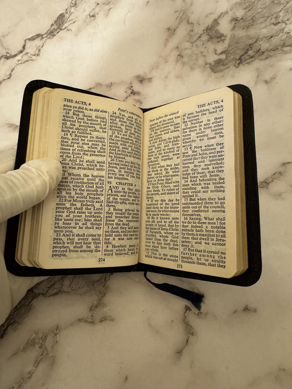 c1950s Collins Clear-Type Press Pocket New Testament Black Leatherette - Ref x575
