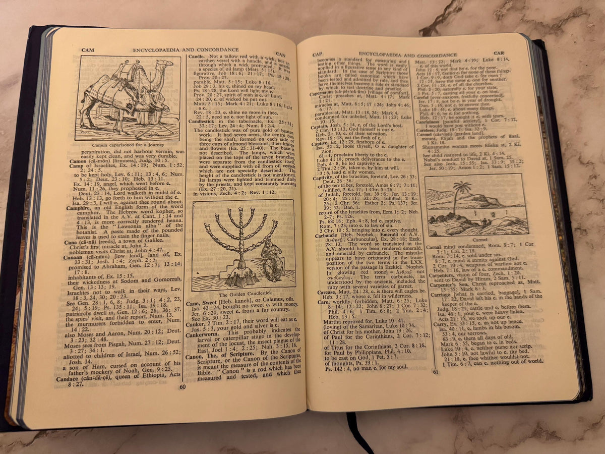 1962 Bible Reader’s Encyclopaedia and Concordance Rev W M Clow - Ref x583