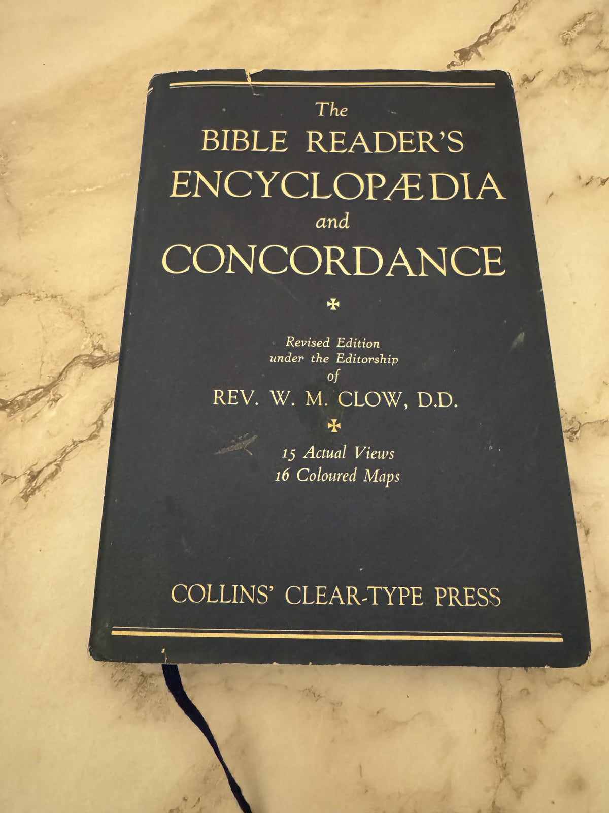 1962 Bible Reader’s Encyclopaedia and Concordance Rev W M Clow - Ref x583