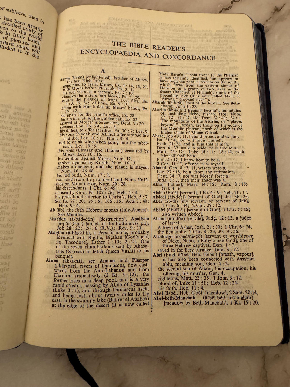 1962 Bible Reader’s Encyclopaedia and Concordance Rev W M Clow - Ref x583