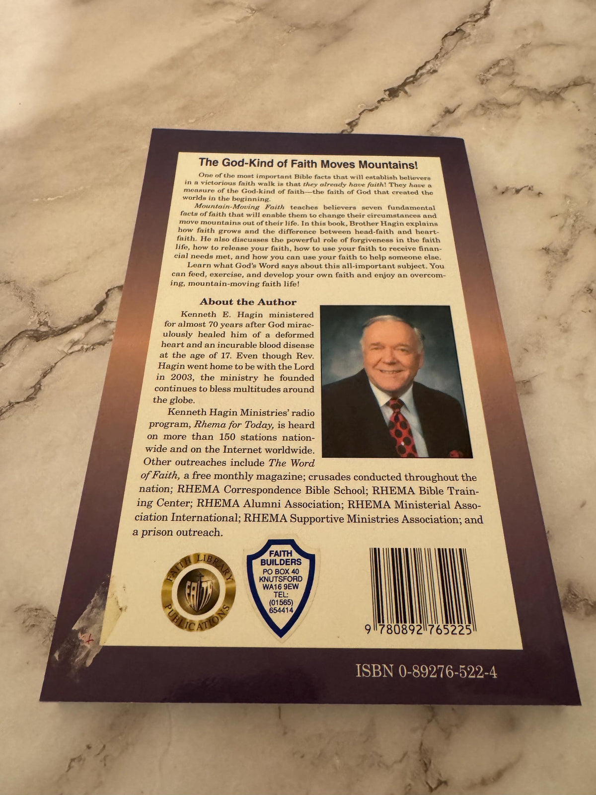 Mountain Moving Faith book Kenneth Hagin 2006 - Ref x578