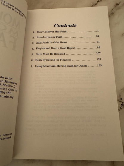 Mountain Moving Faith book Kenneth Hagin 2006 - Ref x578