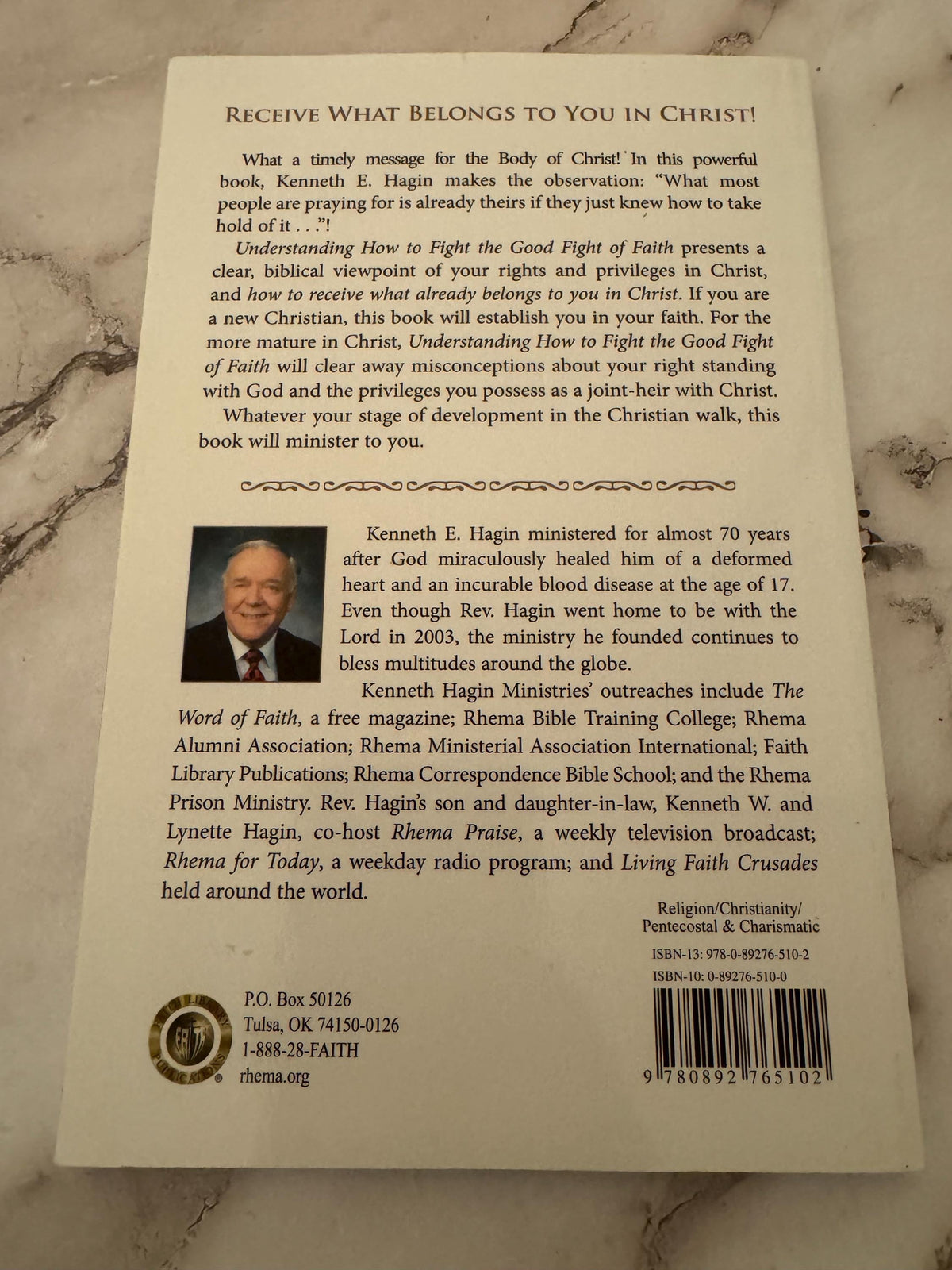 Understanding How to Fight the Good Fight of Faith book Kenneth Hagin - Ref x577