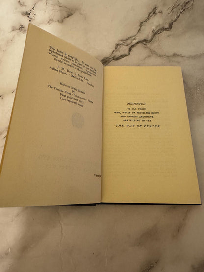1949 The Temple A Book of Prayers by W E Orchard J M Dent and Sons - Ref x569
