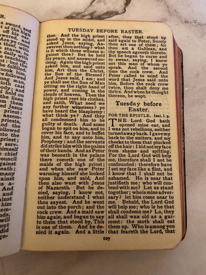1943 Book of Common Prayer and Hymns A&M Oxford University Press Black Leather - Ref x551