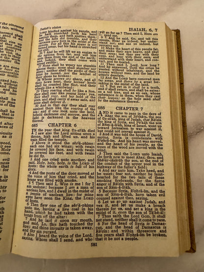 Vintage 1961 Holy Bible | King James Version by British & Foreign Bible Society | Cambridge Ruby 32mo | Burgundy Leather | Ref x544