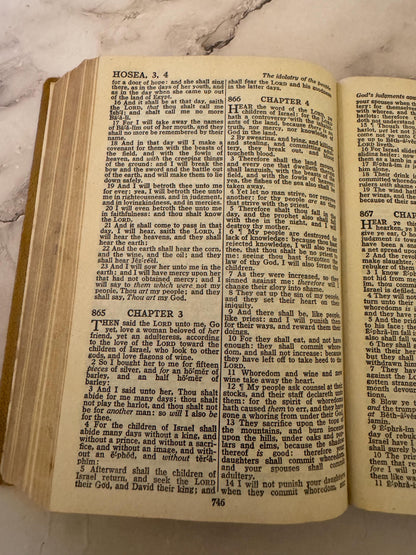 Vintage 1961 Holy Bible | King James Version by British & Foreign Bible Society | Cambridge Ruby 32mo | Burgundy Leather | Ref x544