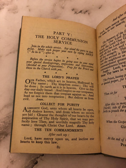 1948 Christian Prayer Book In His Presence Vintage Religious Book Small Devotional Book - Ref x520