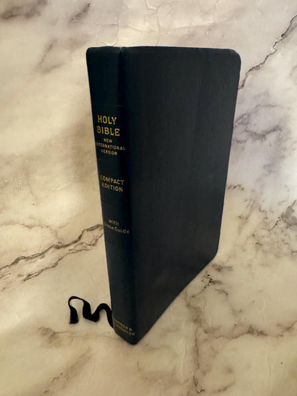 1988 Holy Bible NIV Illustrated Study Bible Black Hardcover - Ref x730