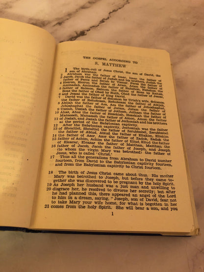 1946 New Testament Bible Vintage Christian Bible Small Antique Religious Book