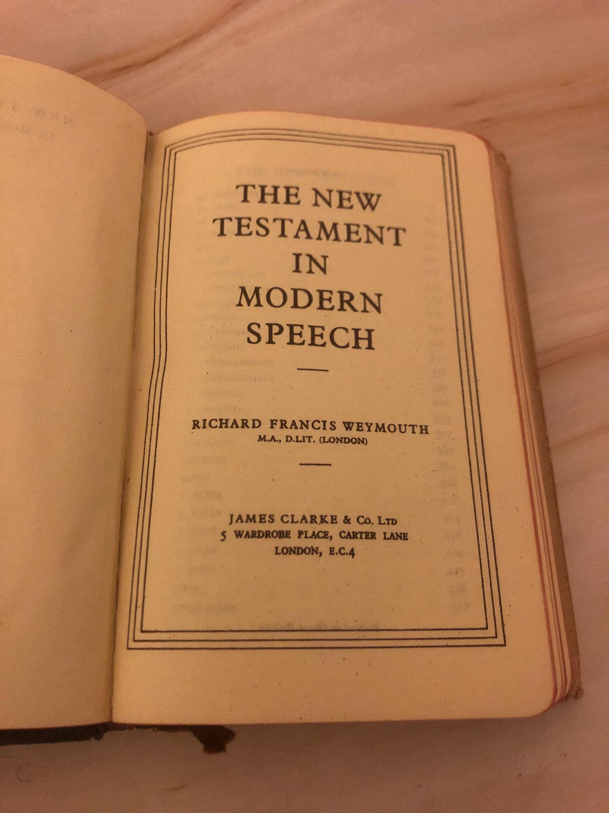 1953 New Testament Bible Modern Speech R F Weymouth Vintage Christian Bible - Ref x474