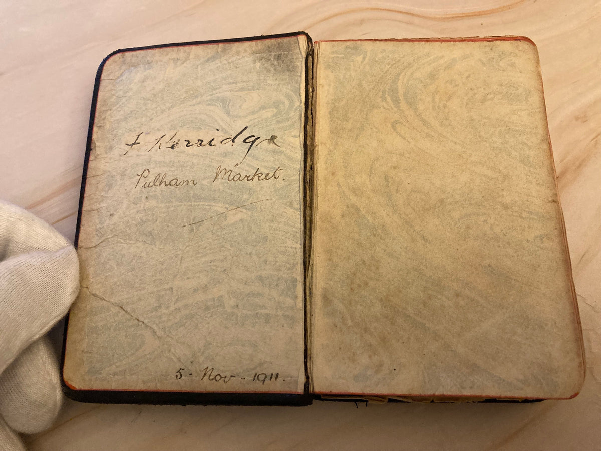 1911 Antique Common Prayer & Hymns Book – Mini Pocket Prayer Book – Vintage Christian Book- Ref x350