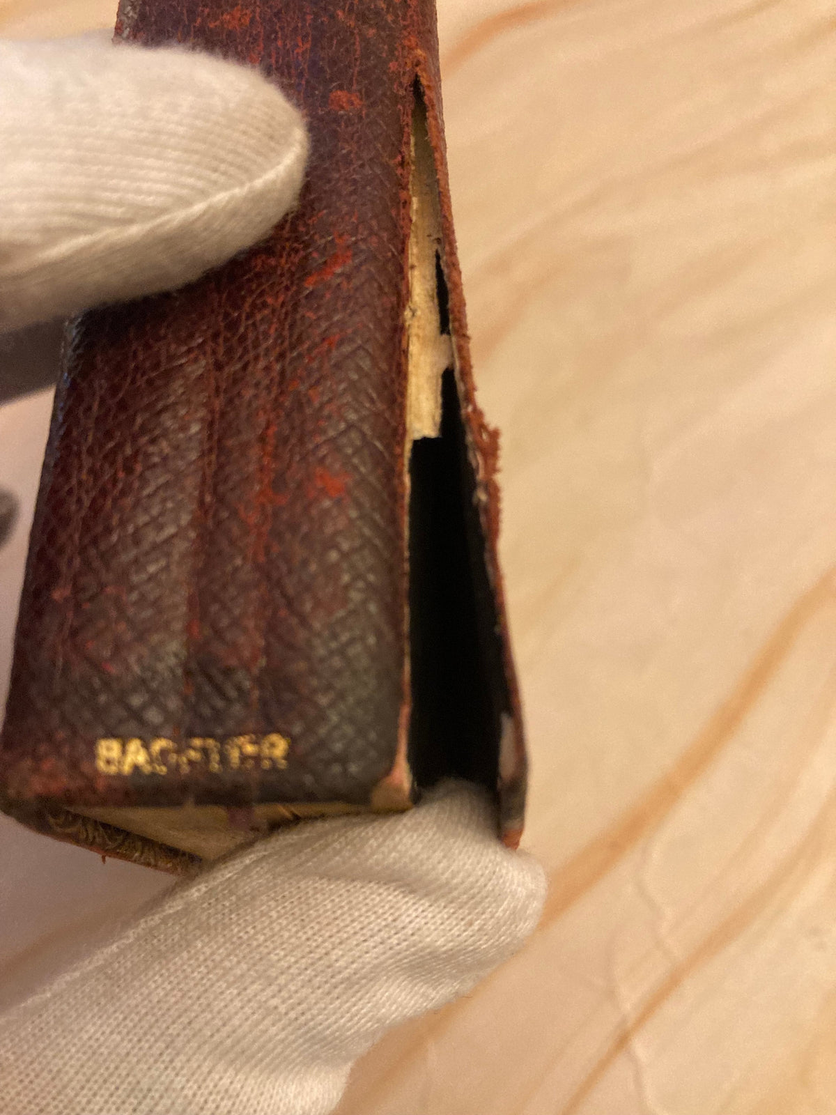 Antique Book of Common Prayer Leather Christian Prayer Book Vintage Church of England - (Ref x351)