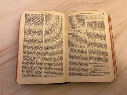 1911 Antique Common Prayer & Hymns Book – Mini Pocket Prayer Book – Vintage Christian Book- Ref x350