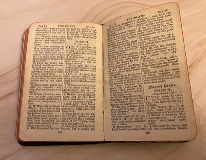 1911 Antique Common Prayer & Hymns Book – Mini Pocket Prayer Book – Vintage Christian Book- Ref x350