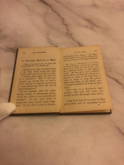 1893 Choristers of the Bible Christian Choir Book Antique Religious Instruction Book - (Ref x470)