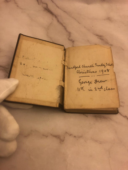 1908 Antique Book of Common Prayer Leather Vintage Church of England Prayer Book - (Ref x496)