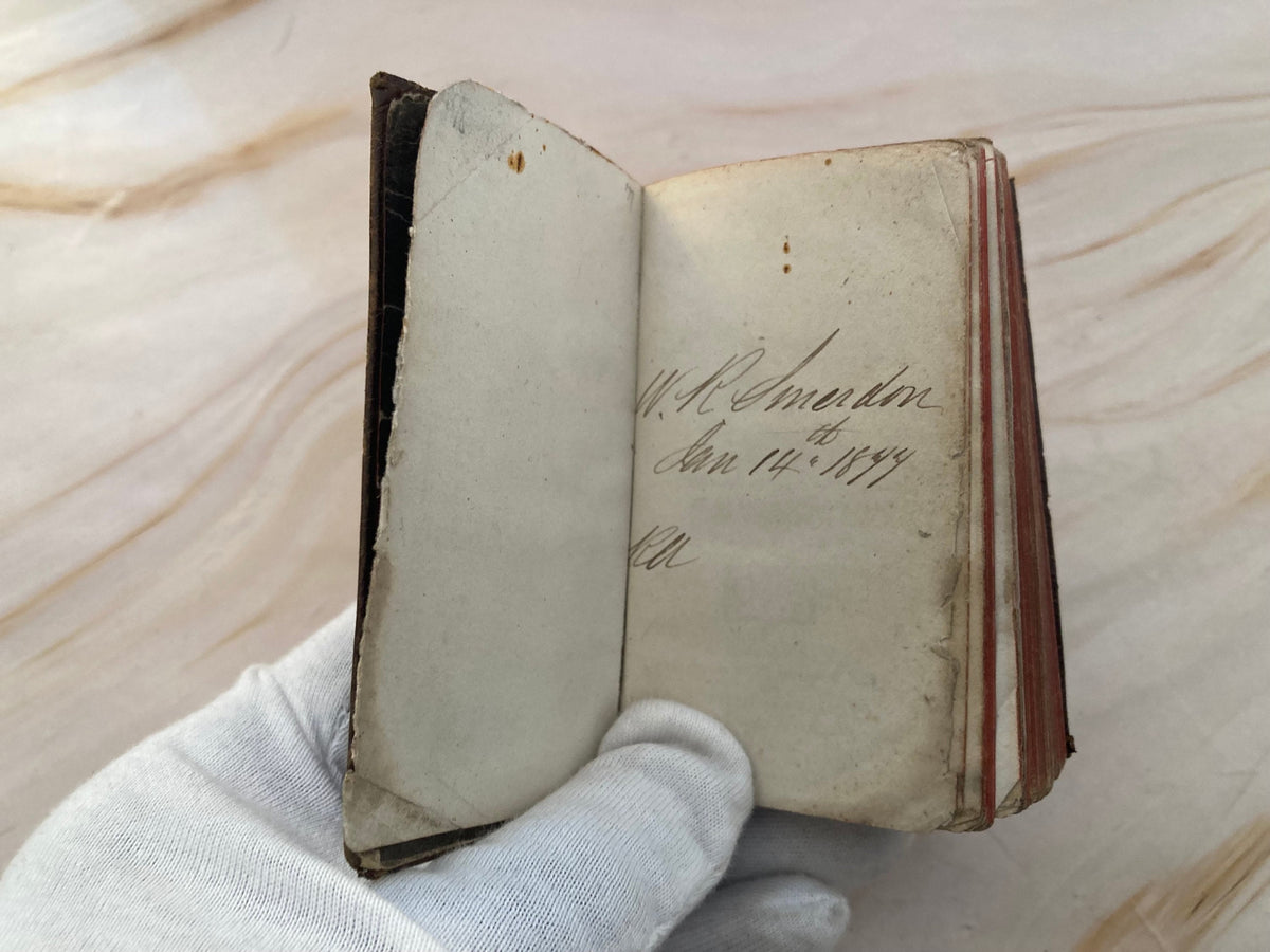 Antique 1800s Book of Common Prayer – Mini Pocket Prayer Book – Victorian Christian Devotional - (Ref x346)